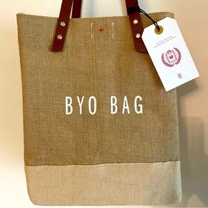 APOLIS Global Citizen MARKET BAG! Natural Shopping Bag Leather Shoulder Straps!